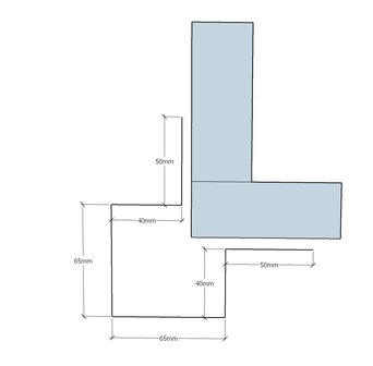 Buitenhoek 65x65mm 3,0m